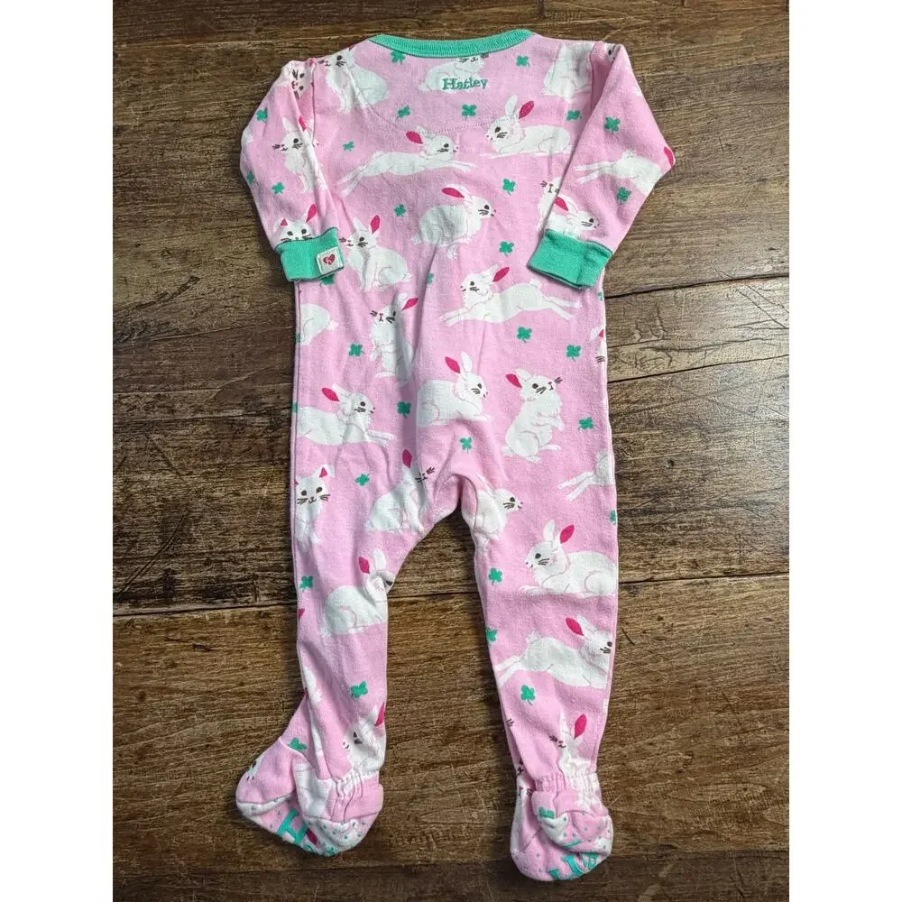 Hatley Bunny‎ Footed Pajamas size 0-3 mo